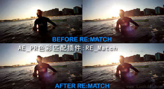 Mac/Win版：AE/PR色彩匹配插件 RE:VisionFX RE:Match v1.3.6