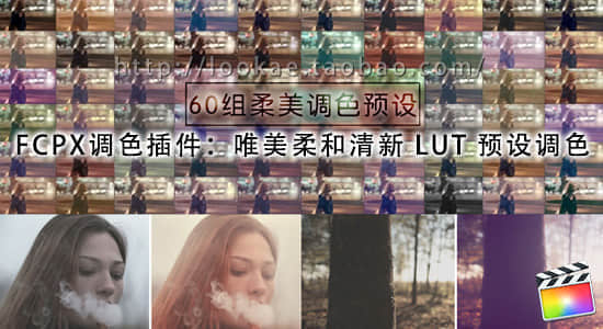 FCPX调色插件：60组唯美柔和清新 LUT 预设调色 PFS-LUT Soft 1.5ES（更新支持macOS Sierra 10.12）