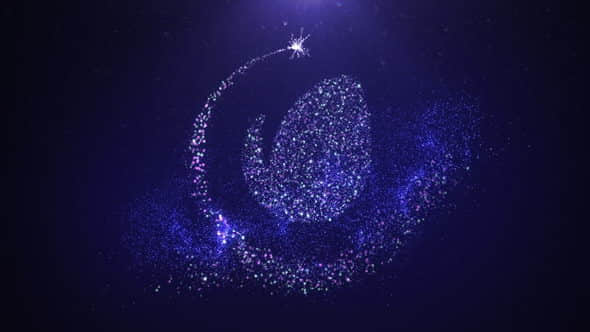 AE模板：精美粒子拖尾LOGO标志显示动画 Christmas Star Logo II