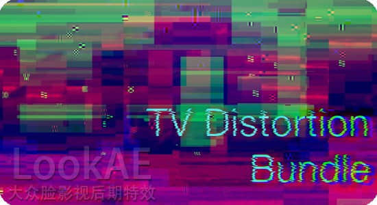 Ae/Pr插件-画面像素破损信号干扰色彩分离失真插件 TV Distortion Bundle V1.0 Mac版