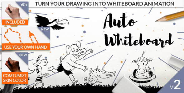 AE脚本预设：自动创建手绘动画效果 Auto Whiteboard