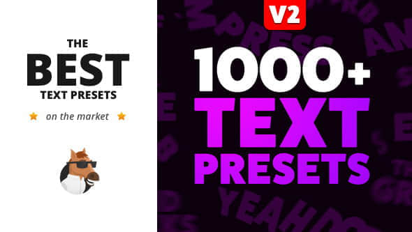 AE预设：马头人1000种文字动画预设Text Preset Pack for Animation Composer