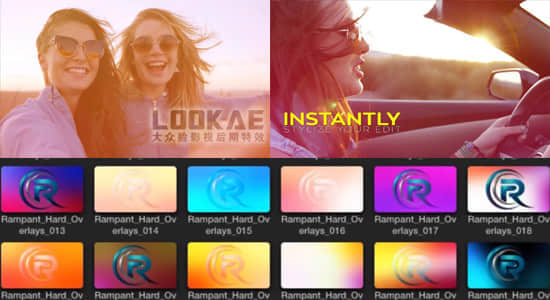 FCPX插件：40种强烈炫光闪烁特效 Hard Light Overlays X