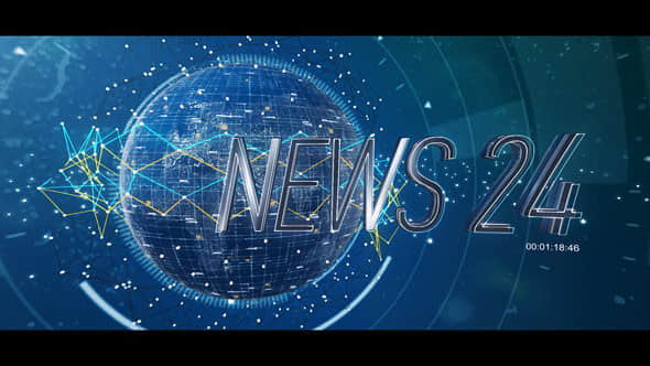 AE模板：电视广播新闻节目栏目包装 News