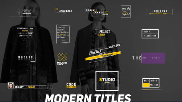 AE模板：17种现代风格文字标题动画 Modern Titles