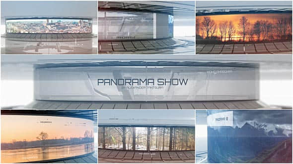 AE模板：科技感全景视频演播室展示 3D Panoram Sci-Fi Video Displays