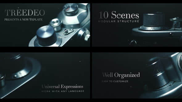 AE模板：相机影视文字展示片头 Cinematic Title Sequence