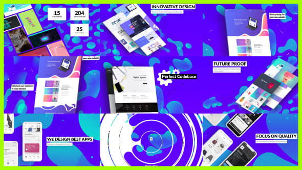 AE模板：现代动感活力网站展示 Dynamic Website Agency Presentation