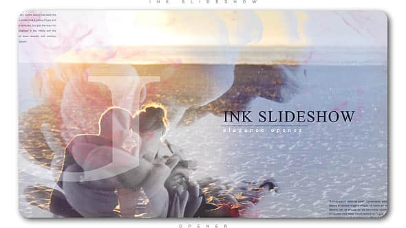 AE模板：优雅水墨动画图文展示 Elegance Ink Slideshow