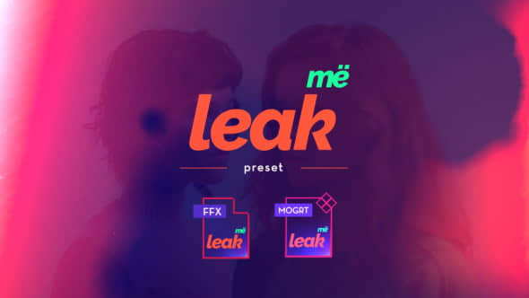 Ae预设+Pr预设：镜头漏光红闪蓝闪炫光动画 Leak Me Preset