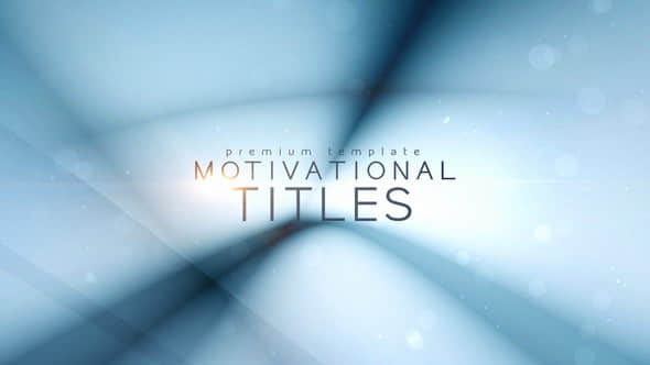 AE模板：现代抽象背景文字标题展示 Motivational Titles