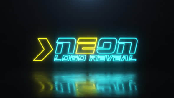 AE模板：霓虹灯LOGO标志片头 Neon Logo