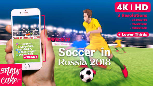 AE模板：世界杯足球比赛片头包装 Soccer