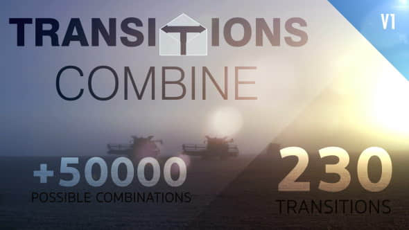 AE模板：230种缩放冲击火焰烟雾信号干扰光效转场包 Transitions Combine