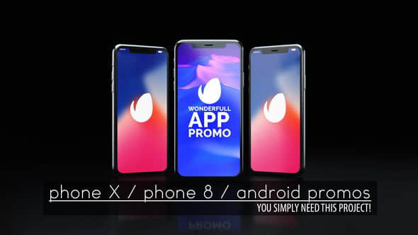AE模板：三维手机界面APP应用操作展示 Wonderful App Promo