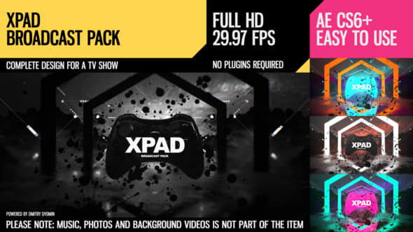 AE模板：XPaD游戏栏目包装 XPaD (Broadcast Pack)