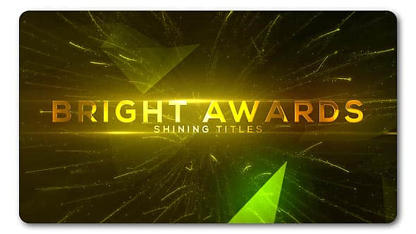 AE模板：漂亮抽象粒子光束文字标题展示 Bright and Shine Awards Titles