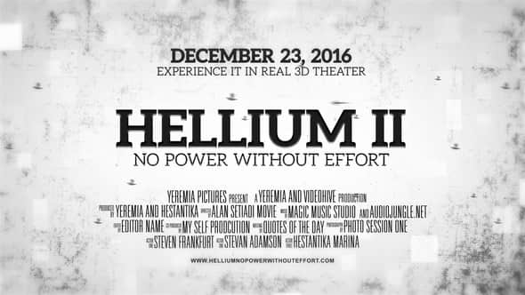 AE模板：电影大片影视预告片头 Helium - Cinematic Trailer