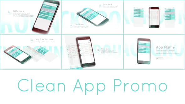 AE模板：简洁手机APP应用展示宣传片 Clean App Promo