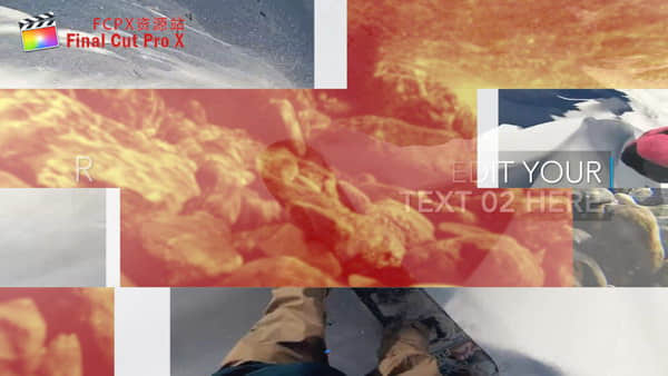 FCPX插件+Motion模板：彩条过渡图文介绍展示LOGO片头包装 Color Stripes Opener 含音乐