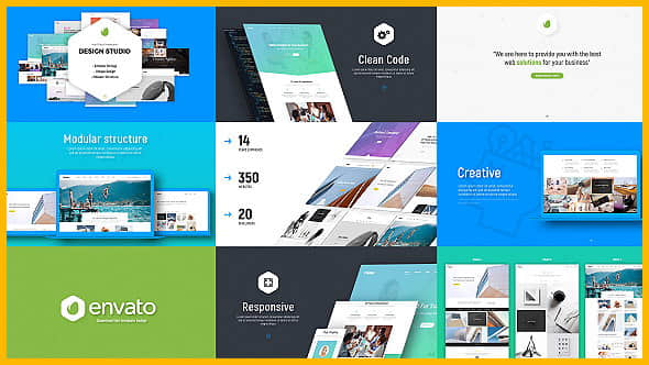 AE模板：公司企业网站设计宣传展示 Design Studio Website Software Presentation