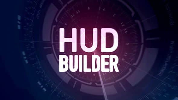 AE模板：高科技HUD元素动画创建器 HUD Builder