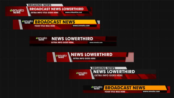 AE模板：新闻类字幕条动画包 News Lower Thirds