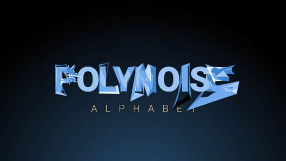 AE模板+脚本：英文字幕几何图形变化特效动画 PolyNoise Alphabet
