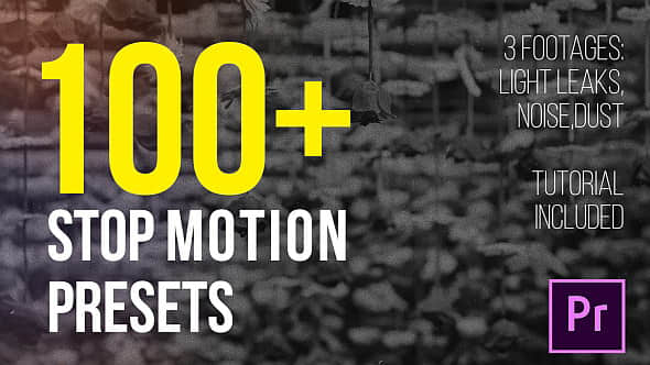 Premiere 预设：100种抽帧定格动画Pr预设 Stop Motion Presets