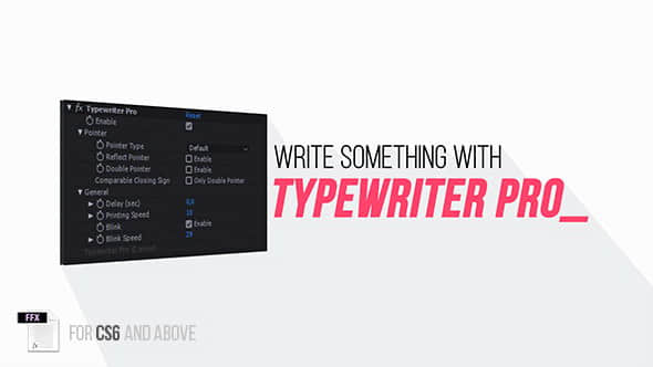AE预设：高级打字机效果动画 Typewriter Pro
