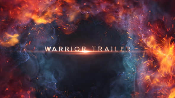 AE模板：震撼史诗大片粒子文字标题片头 Warrior Trailer Titles