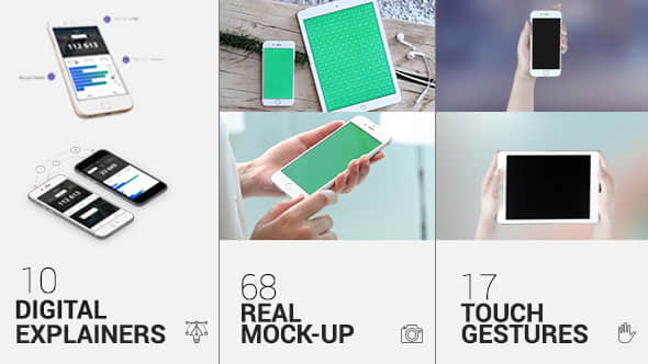 AE模板：手机触屏APP应用展示动画 iTouch 2 | App Promo Mock-Up Kit