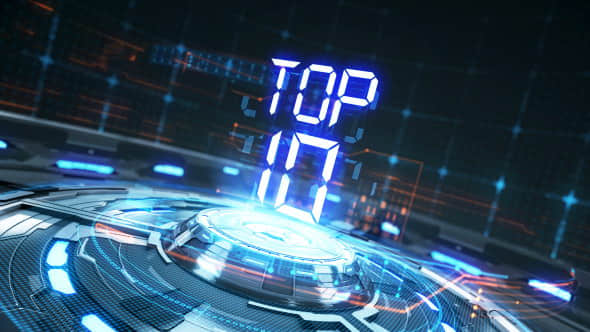 AE模板：科技感倒计时转场效果 Top 10 Countdown Transitions
