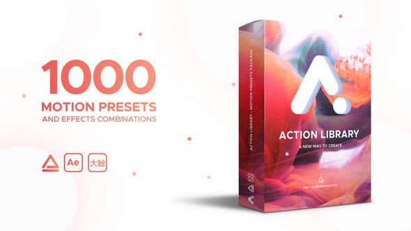 AE脚本：图层物体运动出入动画预设 Action Library Win/Mac