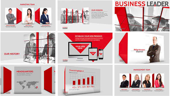 AE模板-公司企业商务介绍业务宣传发展历程介绍展示 Business Leader