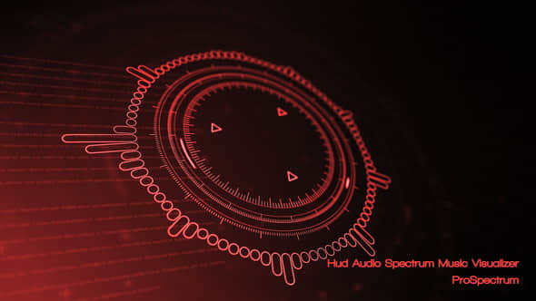 AE模板：科技感音频可视化节奏动画 Hud Audio Spectrum Music Visualizer