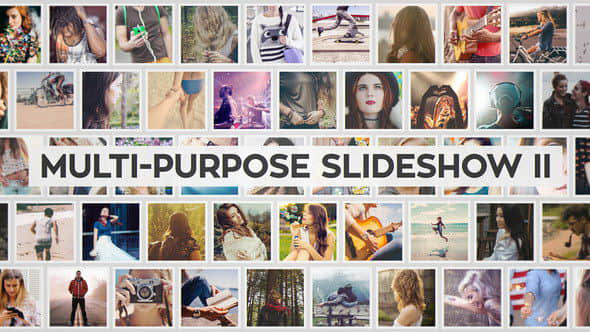 AE模板：多图片排列幻灯片展示 Multi-Purpose Slideshow II