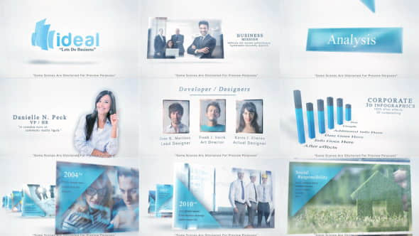 AE模板：公司企业团队人员业务介绍栏目包装 Corporate Video