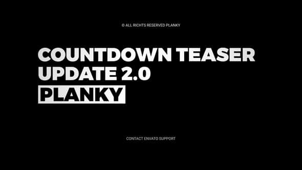 AE模板-激动人心倒计时动画片头 Countdown Teaser V2