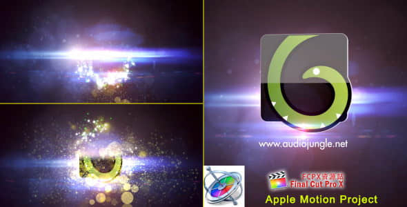 Apple Motion模板：唯美漂亮粒子汇聚LOGO动画片头 Particles Quick Logo