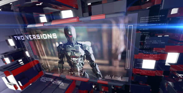 AE模板：三维立体科技感屏幕展示片头 3D Sci-Fi Technology