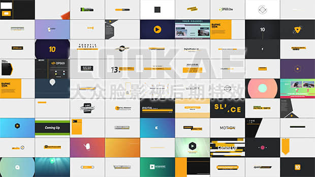 FCPX插件-社交视频网站风格LOGO标题字幕条转场侧边栏包装动画V3