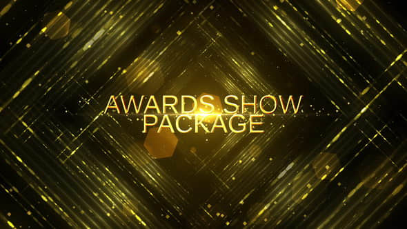 AE模板：高端华丽金色粒子年会活动颁奖典礼栏目包装片头 Awards Show Pack-精品资源站