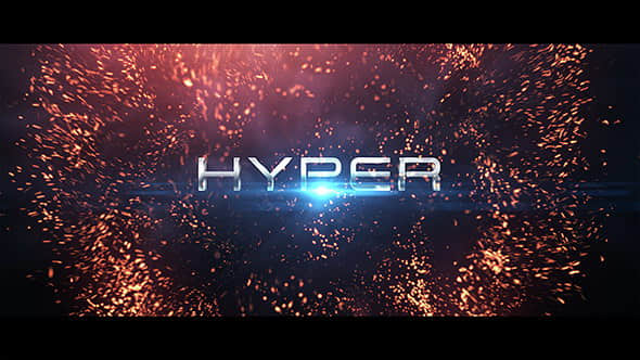AE模板：抽象火星粒子文字标题展示 Hyper Titles