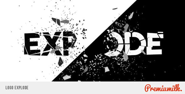 AE模板：LOGO标志破碎片头 Logo Explode