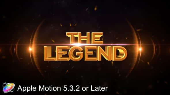 Apple Motion模板：大气火星粒子文字视频宣传片头 The Legend Cinematic