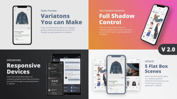 AE模板：三维iPhoneX手机APP界面宣传介绍 TheX - App Presentation Kit