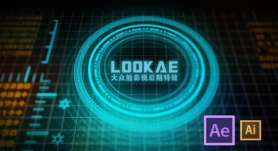 AE教程：高科技HUD图形动画界制作 Udemy – Create HUD graphics in After Effects and Illustrator
