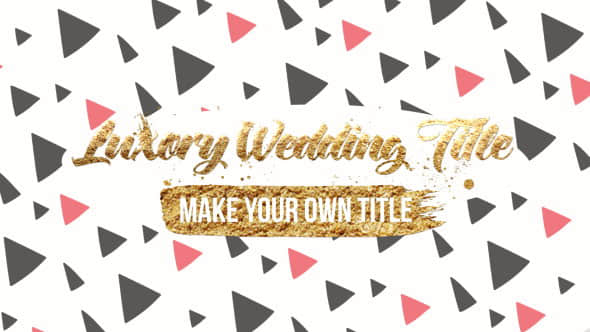 AE模板-豪华婚礼标题包装动画 Luxory Wedding Title Kit