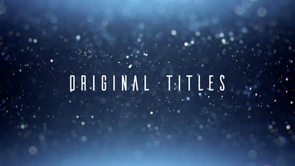 AE模板-漂亮唯美粒子光斑文字标题展示 Original Titles